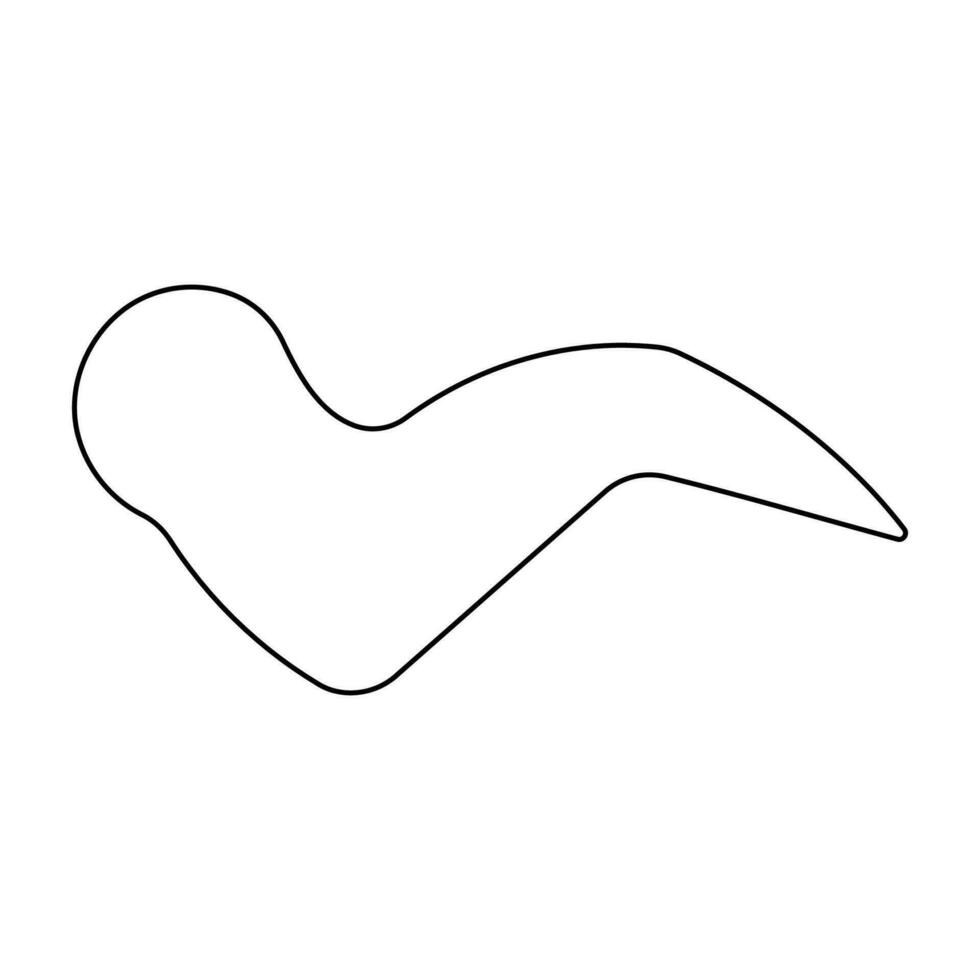 poulet aile ligne noir blanc icône élément vecteur