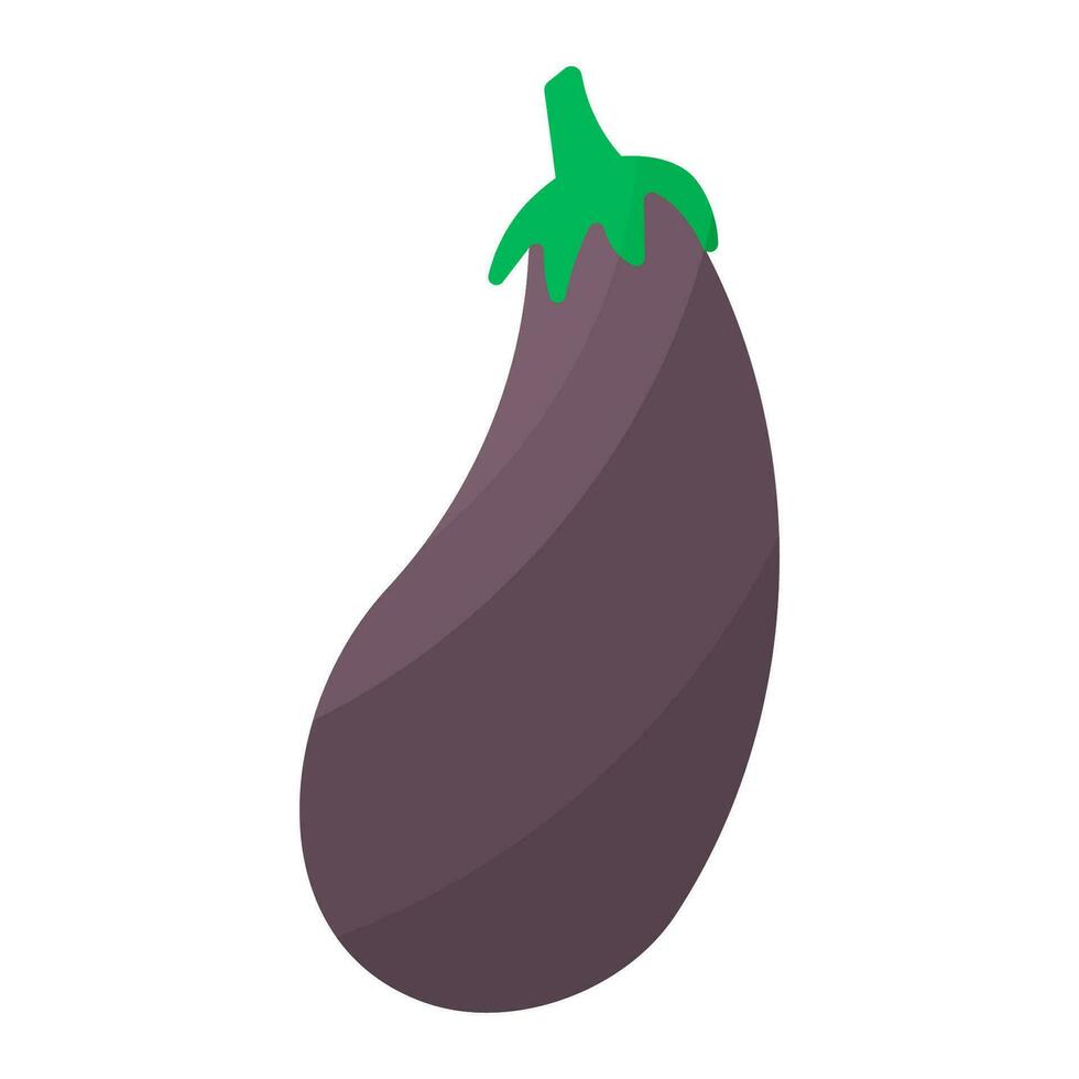 aubergine violet nourriture légume santé élément icône vecteur