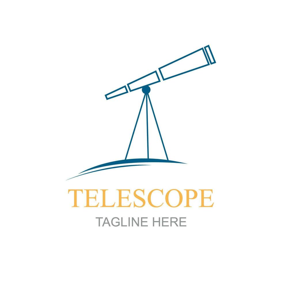 télescope logo et symbole conception vecteur modèle