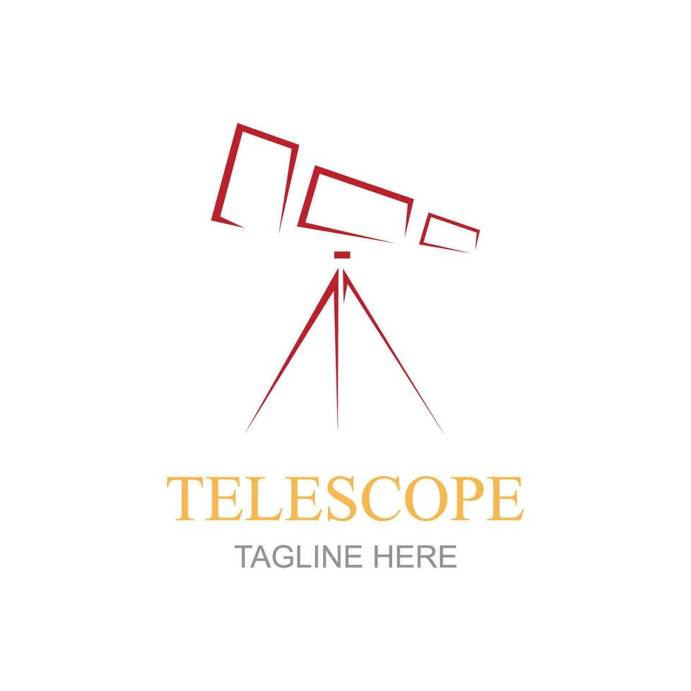 télescope logo et symbole conception vecteur modèle