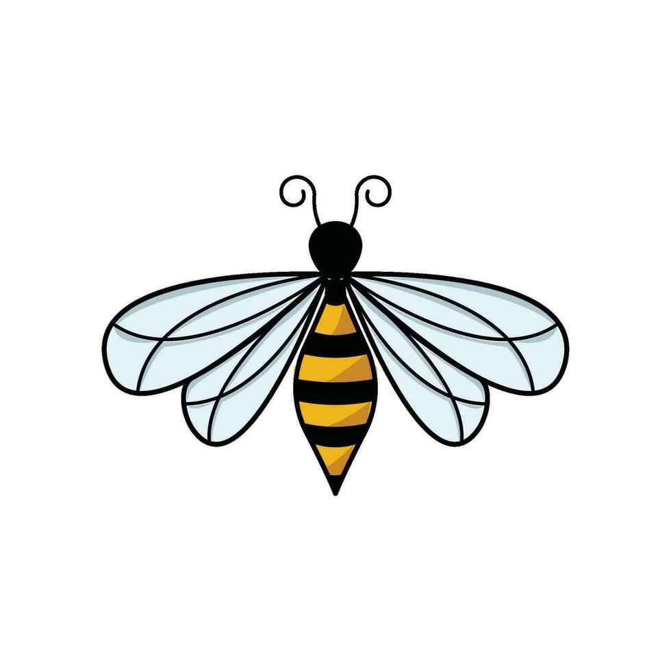 abeille logo modèle vecteur icône