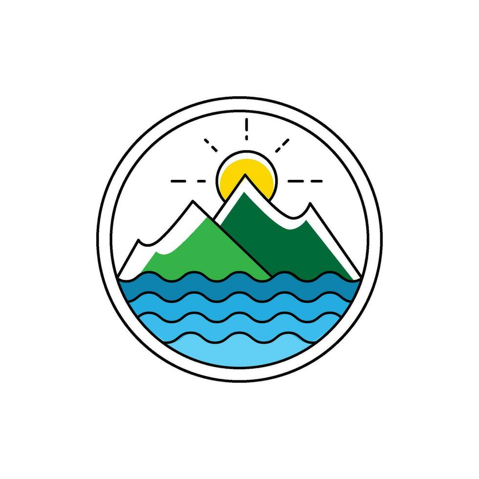 Montagne Japon vecteur icône conception illustration modèle