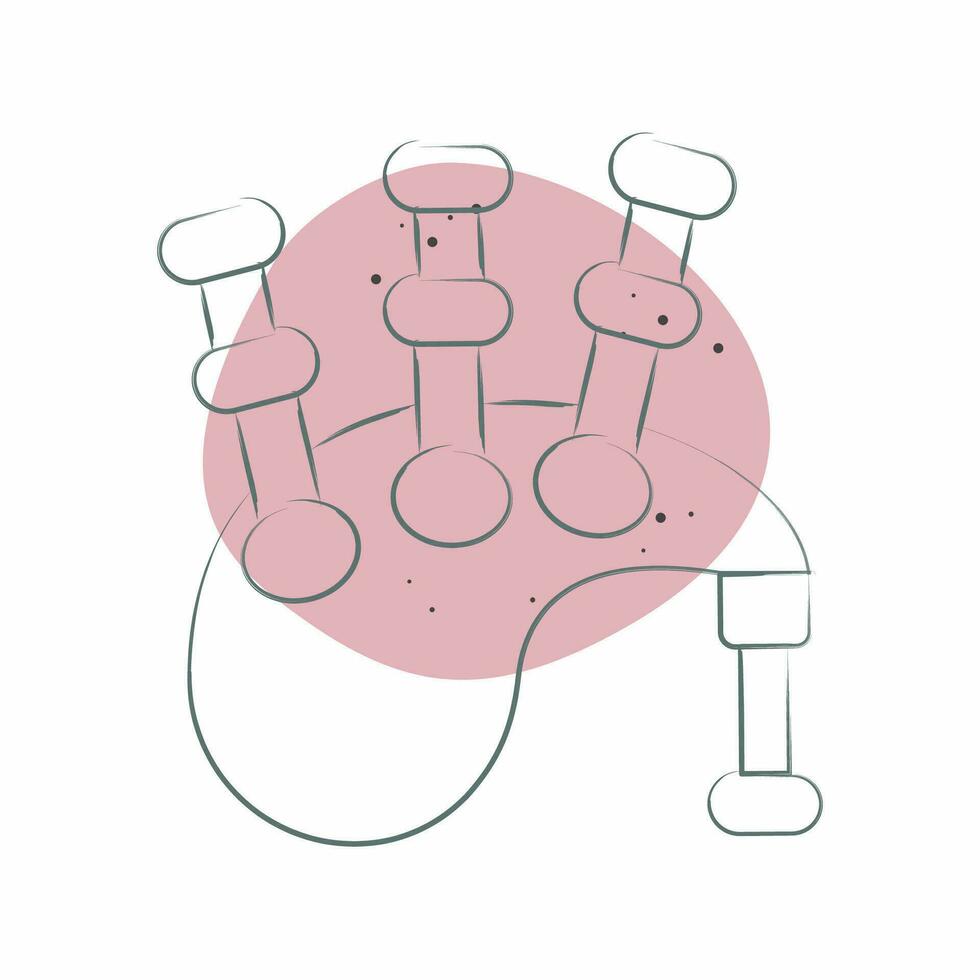 icône cornemuse. en relation à celtique symbole. Couleur place style. Facile conception modifiable. Facile illustration vecteur
