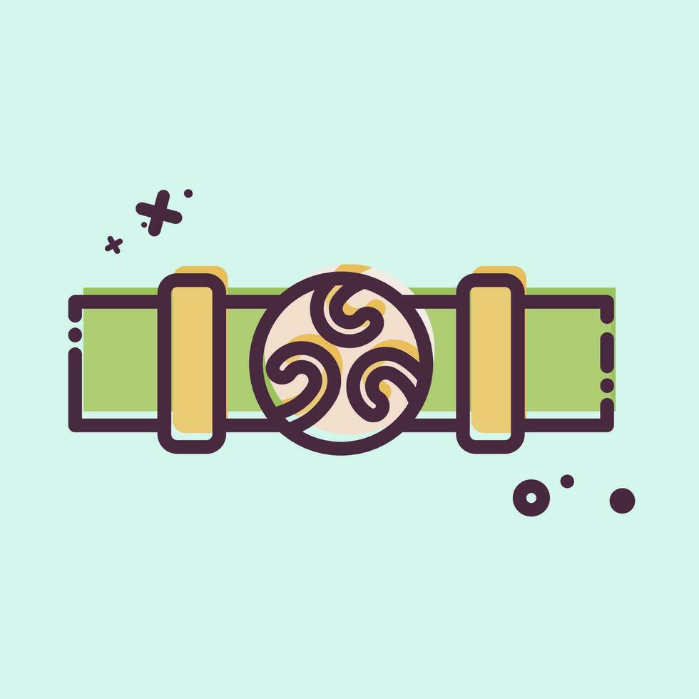 icône ceinture. en relation à celtique symbole. mbe style. Facile conception modifiable. Facile illustration vecteur