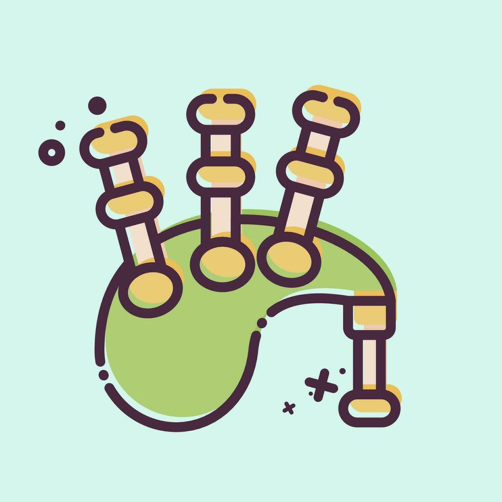 icône cornemuse. en relation à celtique symbole. mbe style. Facile conception modifiable. Facile illustration vecteur