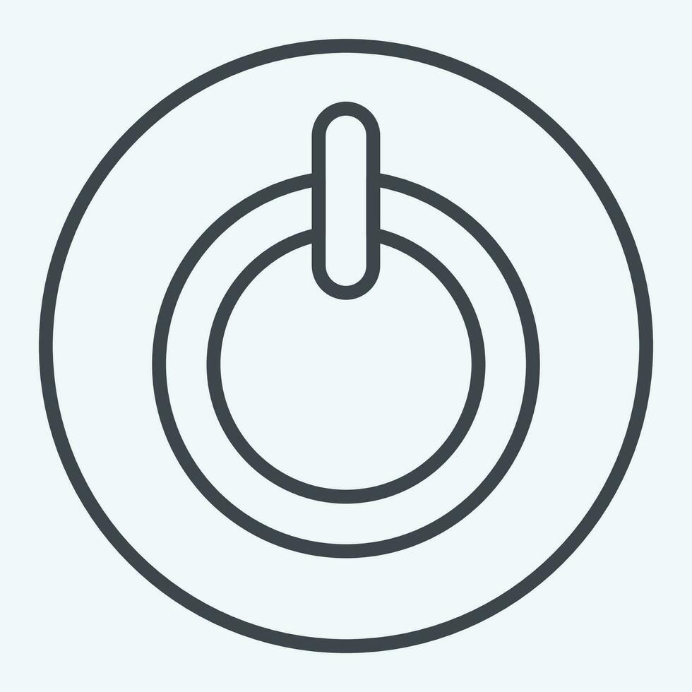 icône Puissance bouton. en relation à air conditionnement symbole. ligne style. Facile conception modifiable. Facile illustration vecteur