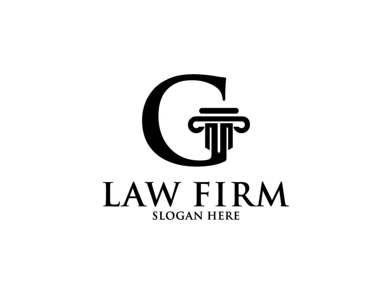 loi raffermir avec lettre g logo, avocat logo avec Créatif loi élément vecteur