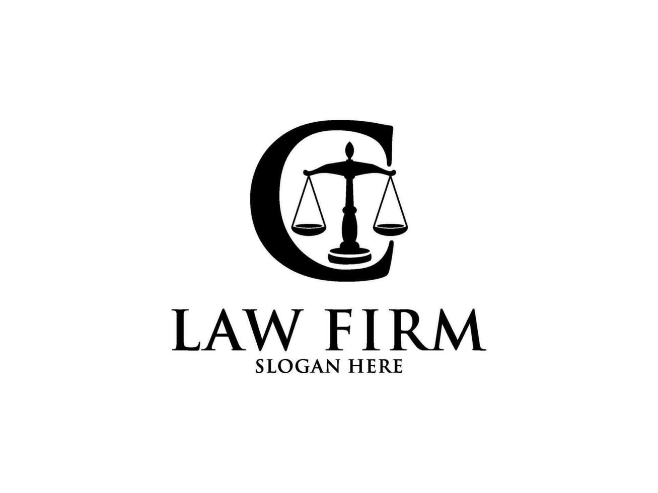 loi raffermir avec lettre c logo, avocat logo avec Créatif loi élément vecteur