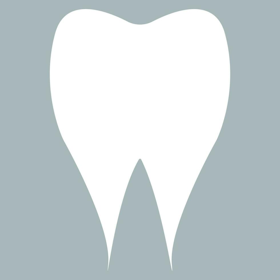 une Facile dent illustration, dentiste signe, dentiste logo, blanc dent vecteur, minimal style dent dessin, adapté pour cliniques et les hôpitaux décoration et bannières, bien pour éducatif contenu vecteur