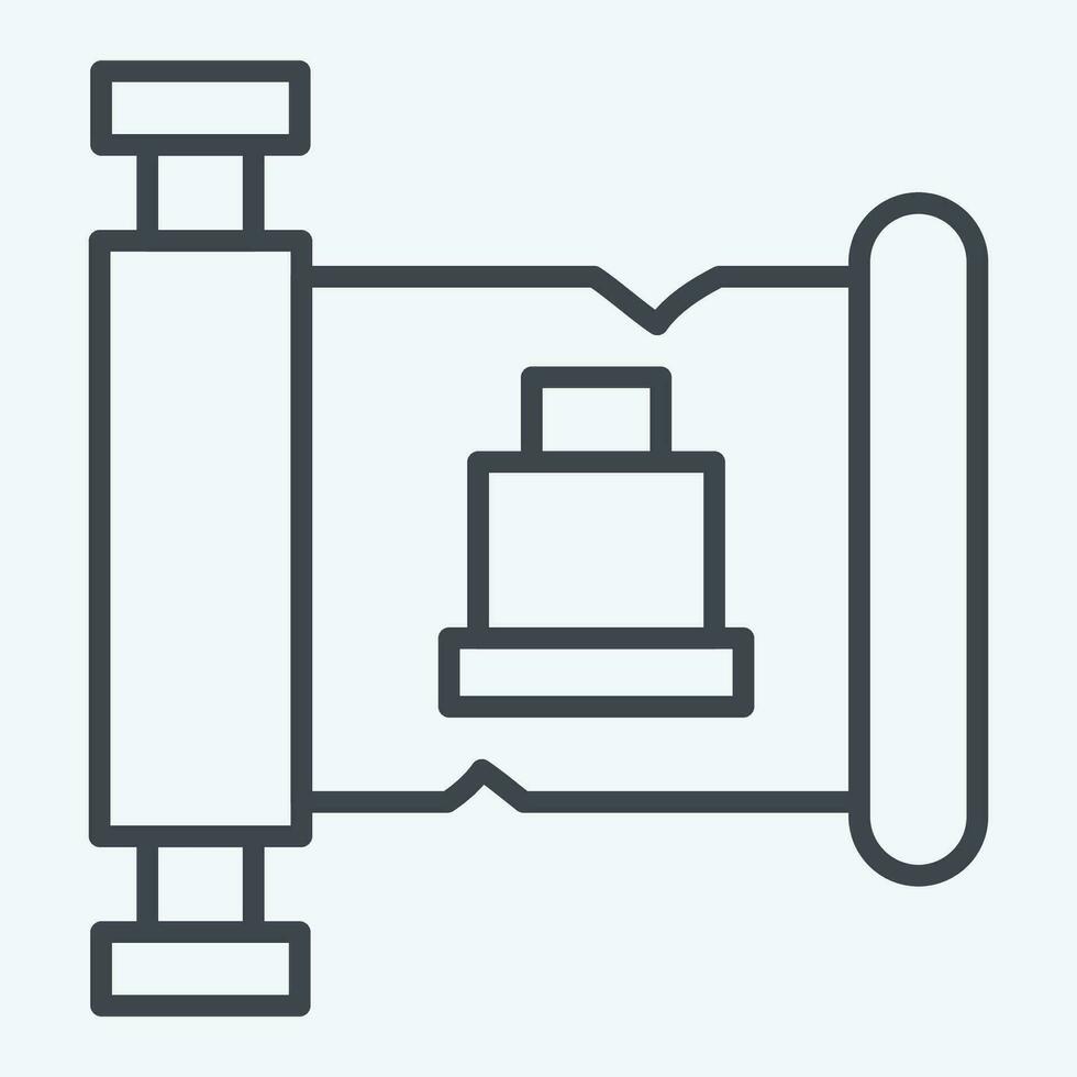 icône histoire. en relation à préhistorique symbole. ligne style. Facile conception modifiable. Facile illustration vecteur