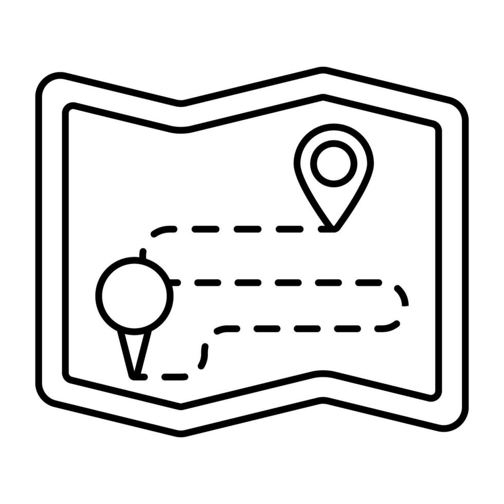 icône de conception parfaite de l'itinéraire vecteur