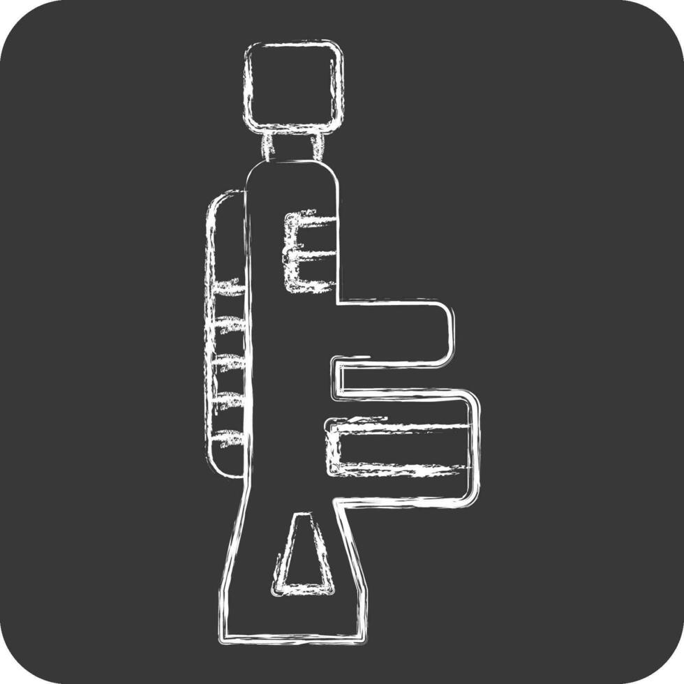 icône fusil. en relation à militaire symbole. craie style. Facile conception modifiable. Facile illustration vecteur