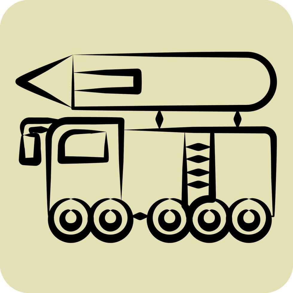 icône missile. en relation à militaire symbole. main tiré style. Facile conception modifiable. Facile illustration vecteur