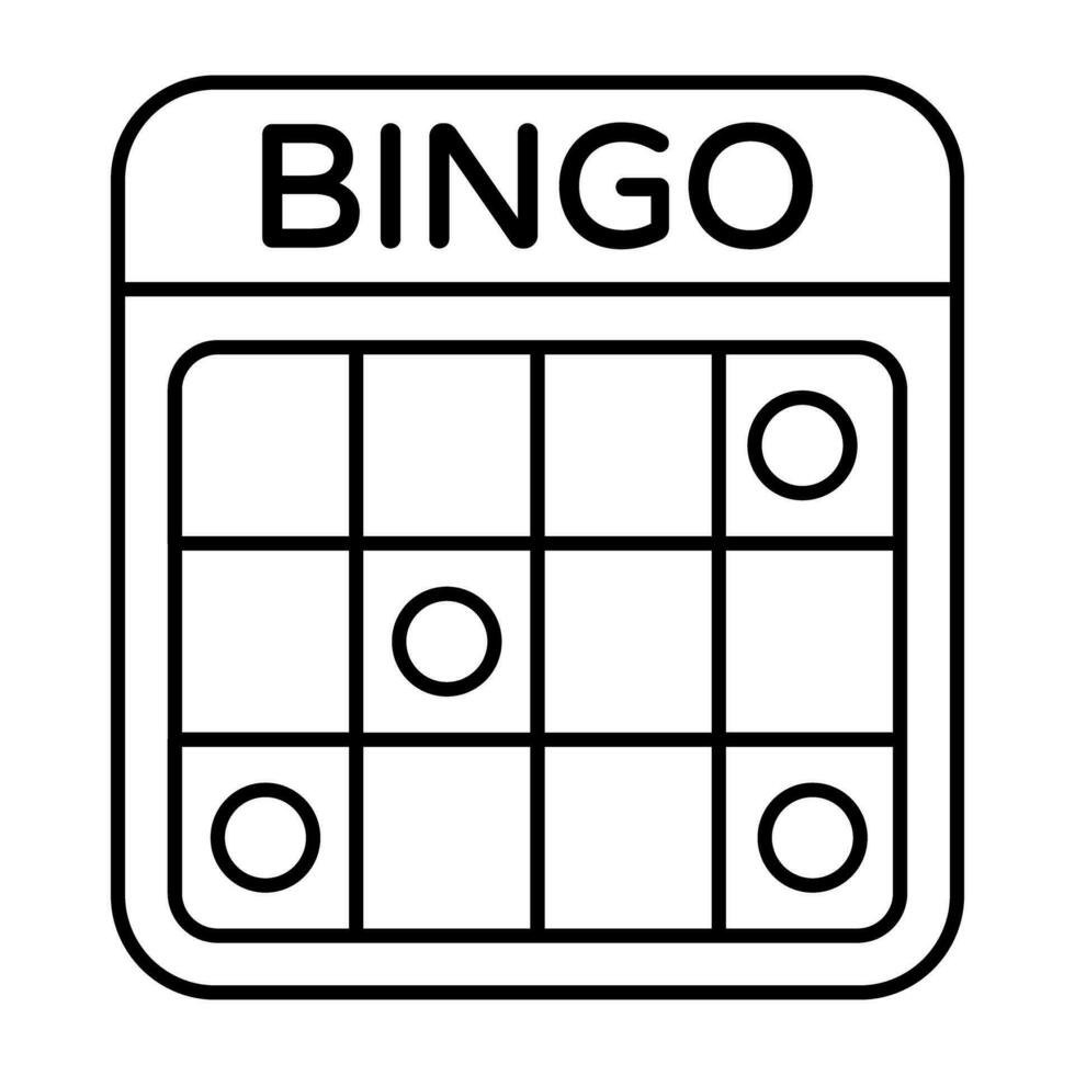 parfait conception icône de bingo Jeu vecteur