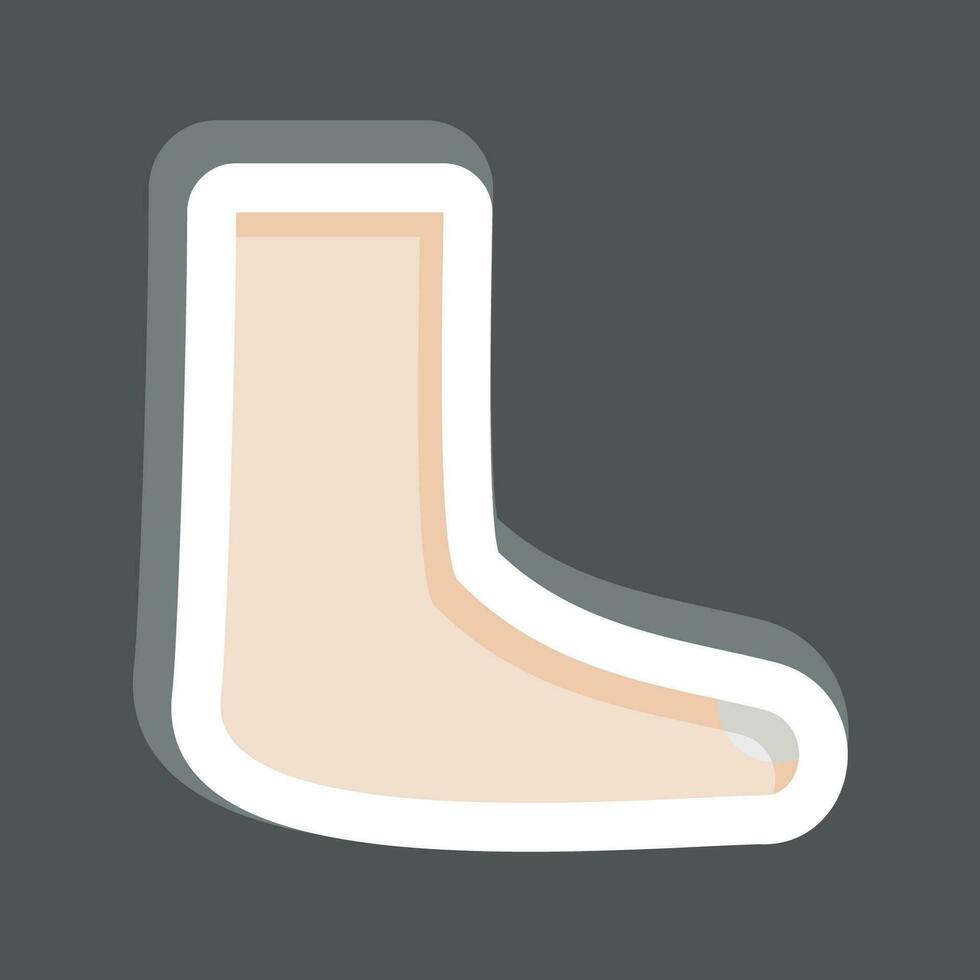 autocollant pied. en relation à orthopédique symbole. Facile conception modifiable. Facile illustration vecteur