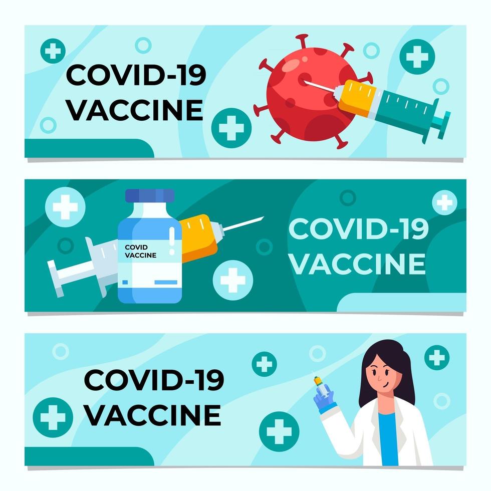 collection de bannières de vaccins vecteur