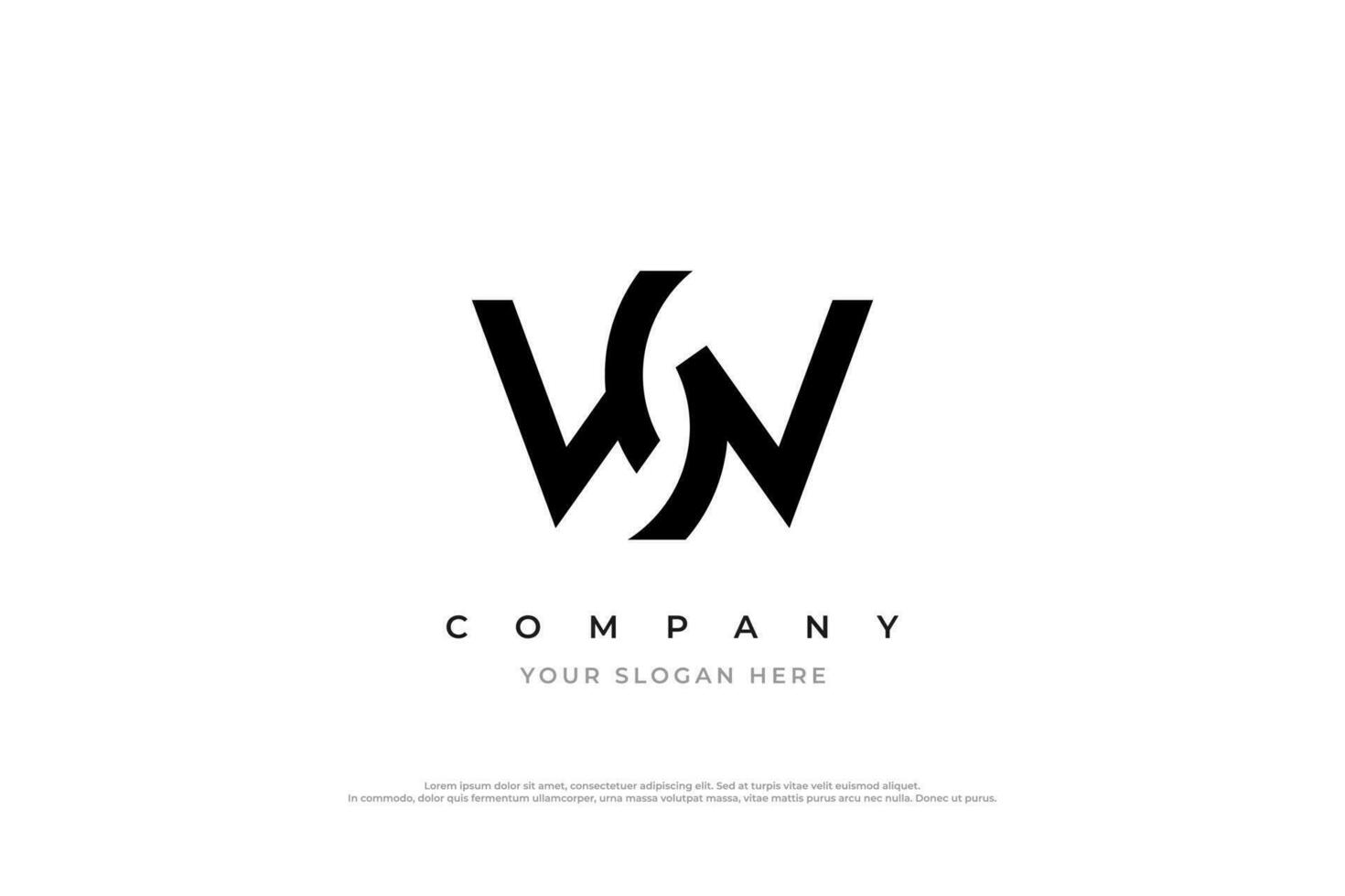 initiale lettre ws ou sw logo conception vecteur