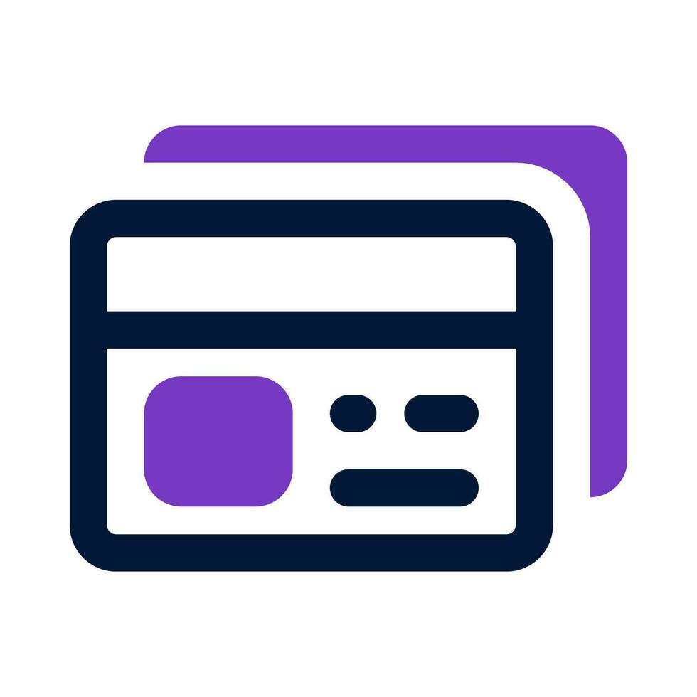 icône de carte de crédit pour votre site Web, mobile, présentation et conception de logo. vecteur