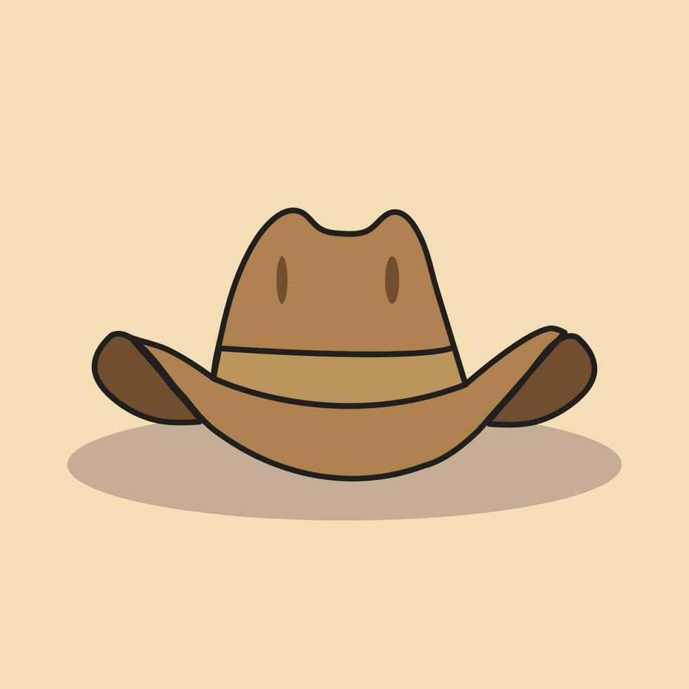 cow-boy chapeau vecteur illustration icône gratuit