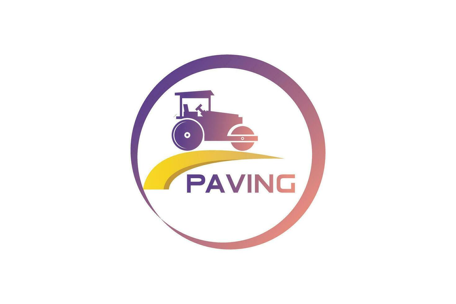 pavage machine logo conception modèle vecteur