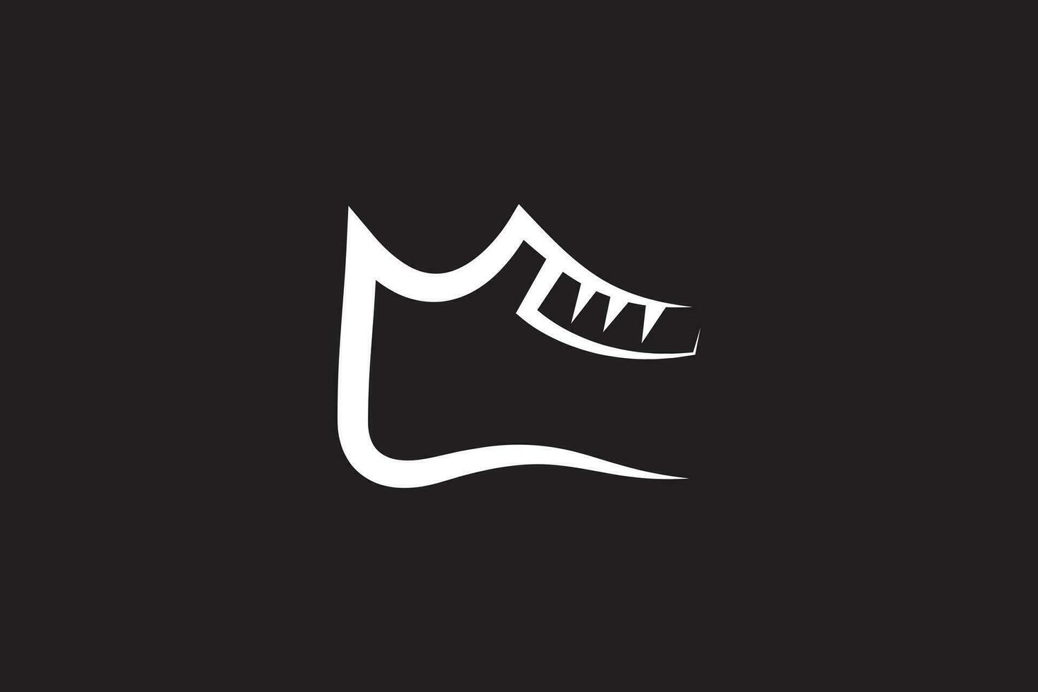 chaussure logo conception vecteur modèle