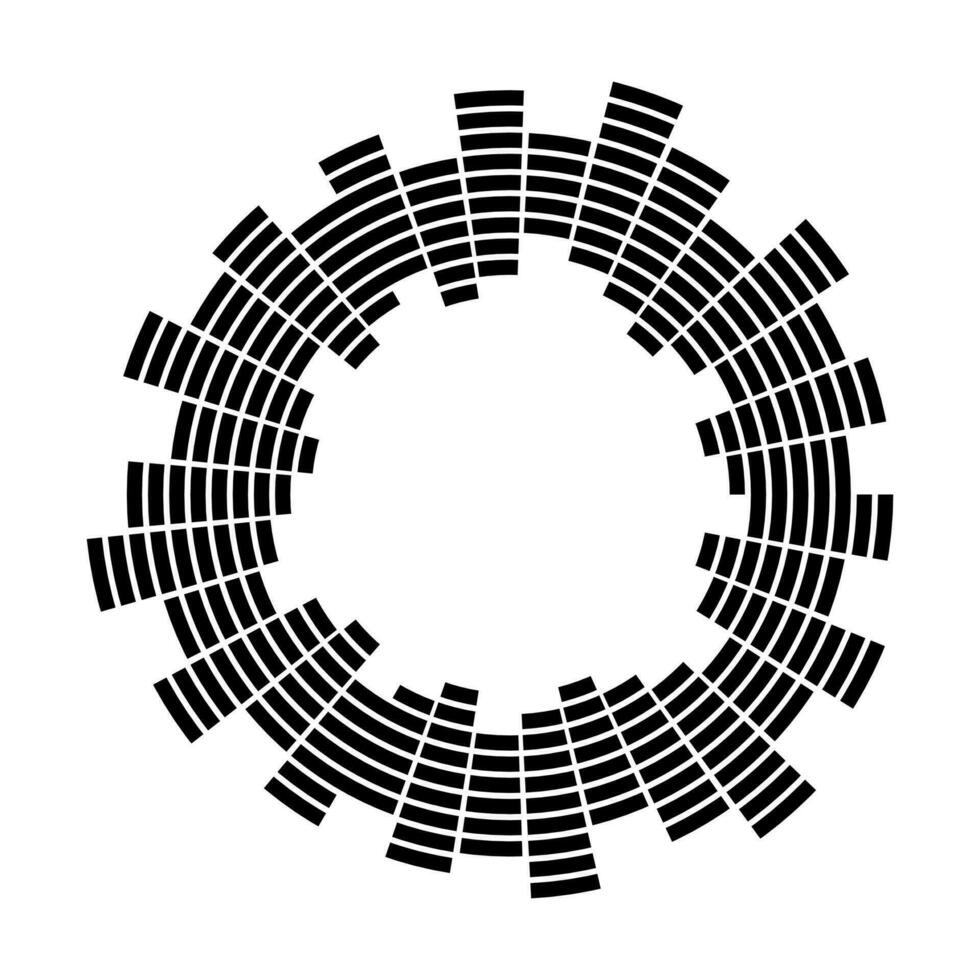 abstrait égaliseur la musique du son vague cercle vecteur icône symbole. logo conception, rond ligne icône, cercle article, éléments arrière-plan, illustration