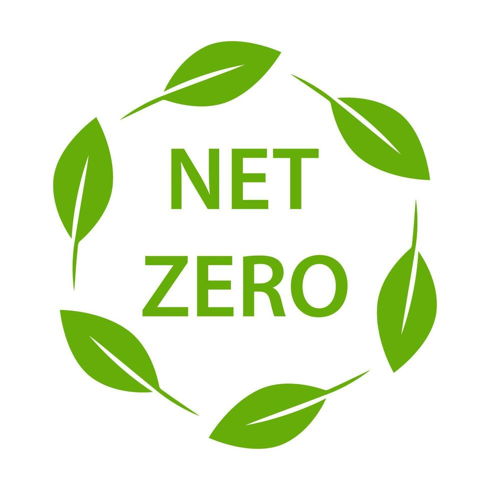 net zéro carbone empreinte icône vecteur les émissions gratuit non atmosphère la pollution CO2 neutre timbre pour graphique conception, logo, site Internet, social médias, mobile application, ui