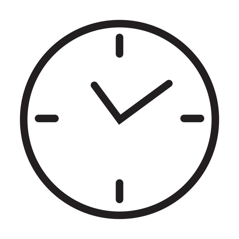 plat l'horloge vecteur icône isolé sur blanc Contexte pour graphique conception, logo, la toile placer, social médias, mobile application, illustration