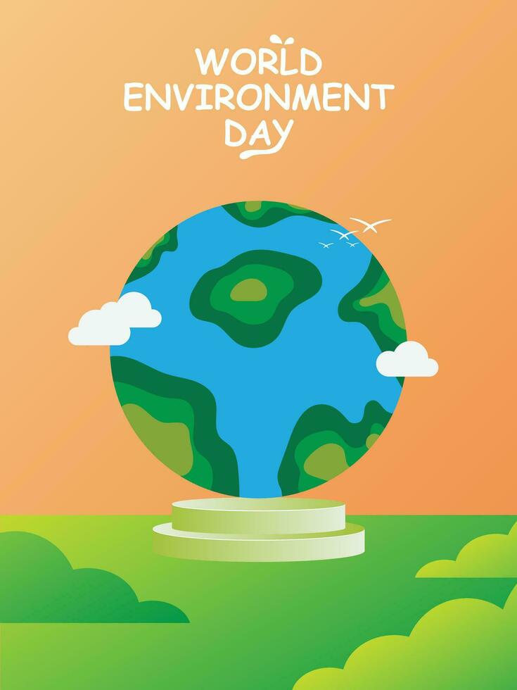 affiche conception à commémorer monde environnement journée vecteur