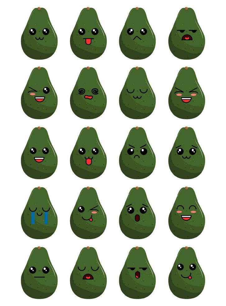 mignonne dessin animé personnage de Frais nourriture, des fruits, légume, agrafe art pour icône vecteur