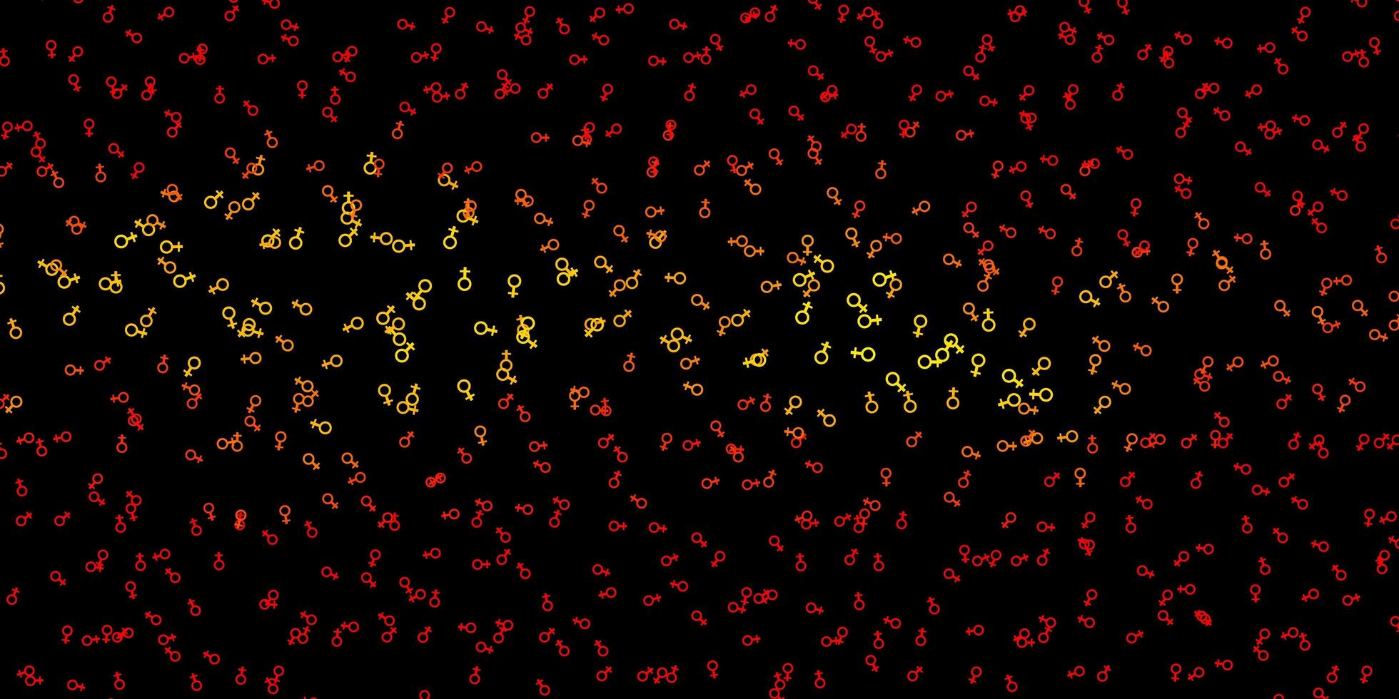 fond de vecteur orange foncé avec des symboles occultes