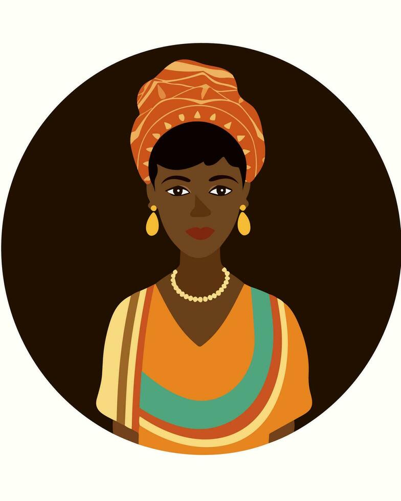 africain femme logo vecteur