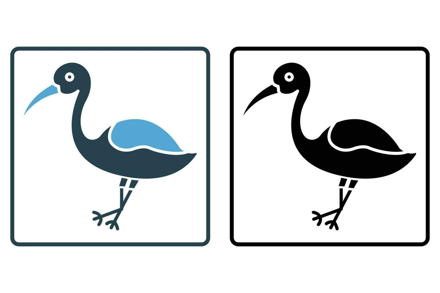 cigogne oiseau icône. ligne icône style conception. Facile vecteur conception modifiable