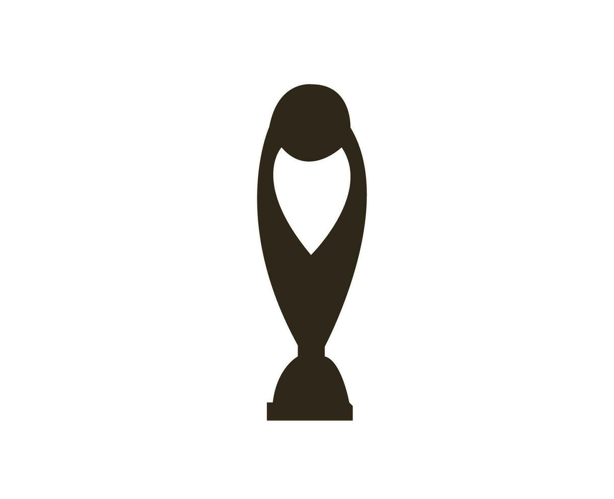 champions ligue trophée logo marron symbole Football africain abstrait conception vecteur illustration