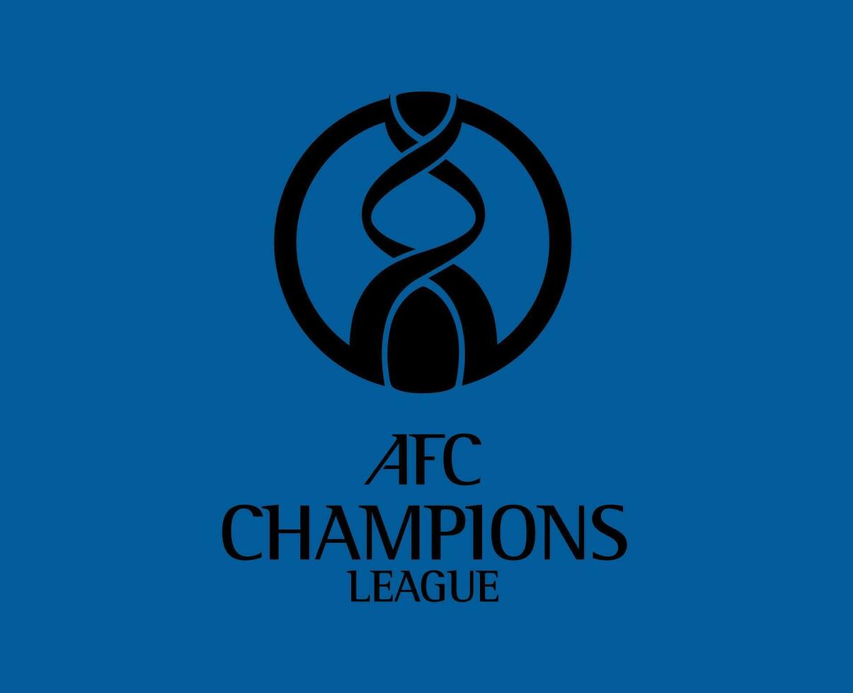 afc champions ligue logo symbole avec Nom noir Football asiatique abstrait conception vecteur illustration avec bleu Contexte