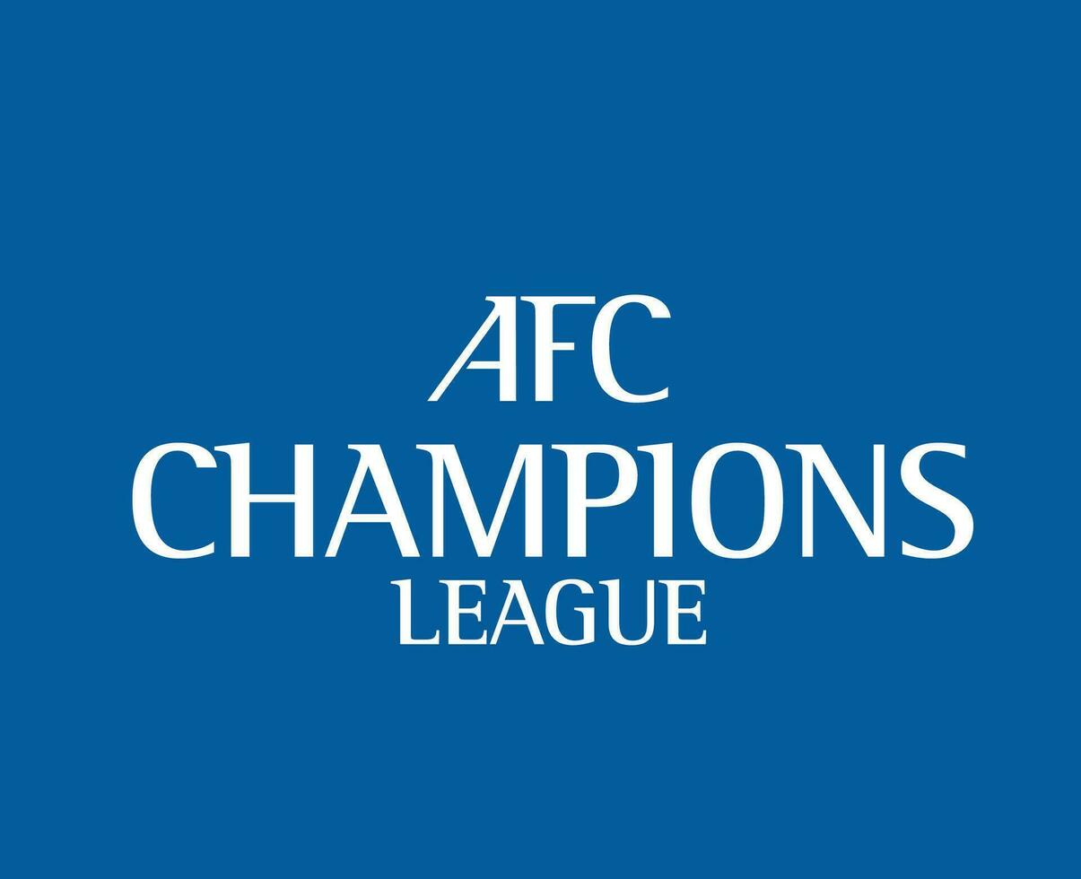 afc champions ligue logo Nom blanc symbole Football asiatique abstrait conception vecteur illustration avec bleu Contexte