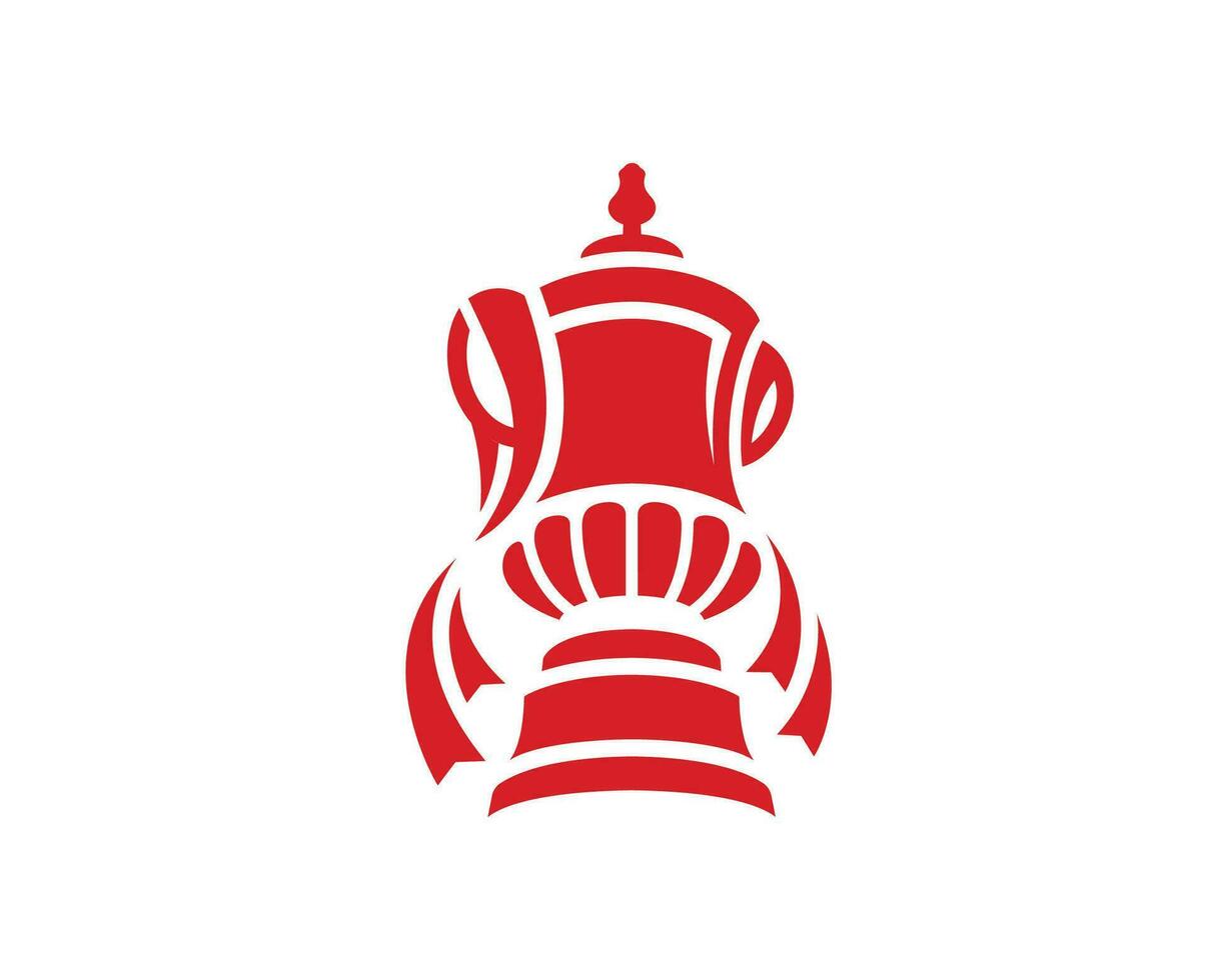 émirats FA tasse logo rouge symbole abstrait conception vecteur illustration