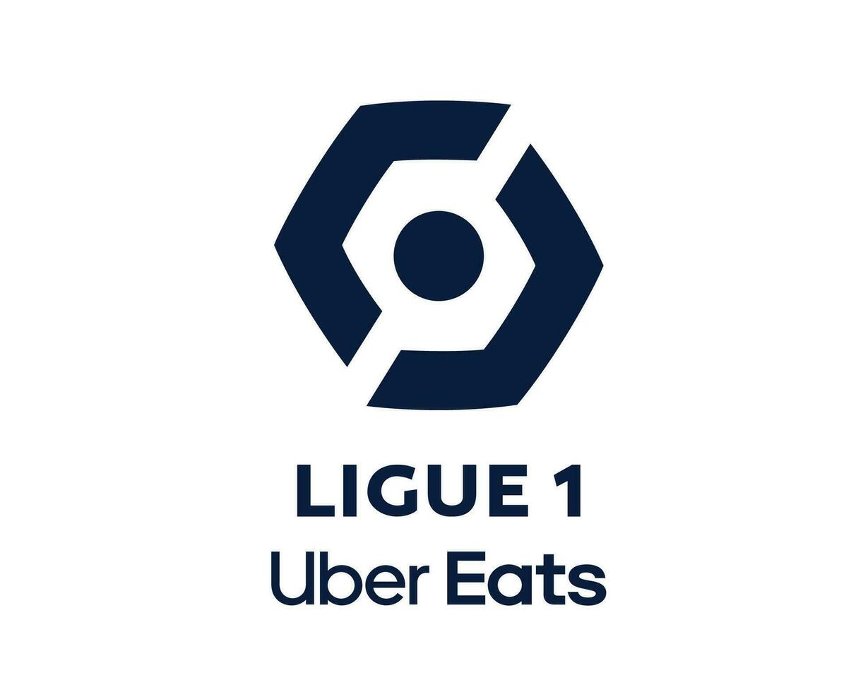 ligue 1 uber mange logo bleu symbole abstrait conception vecteur illustration