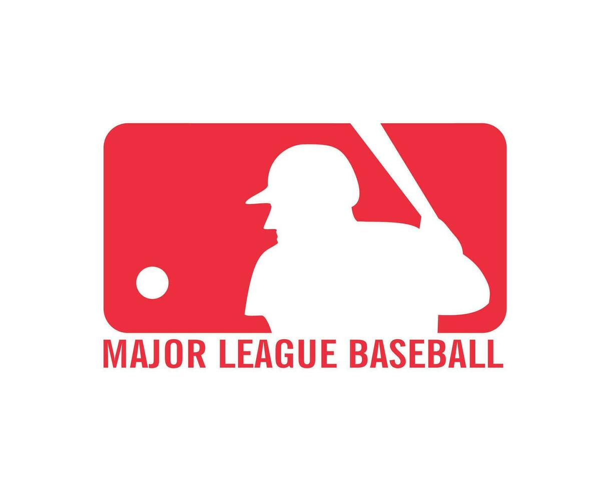 Majeur ligue base-ball logo rouge symbole abstrait conception vecteur illustration