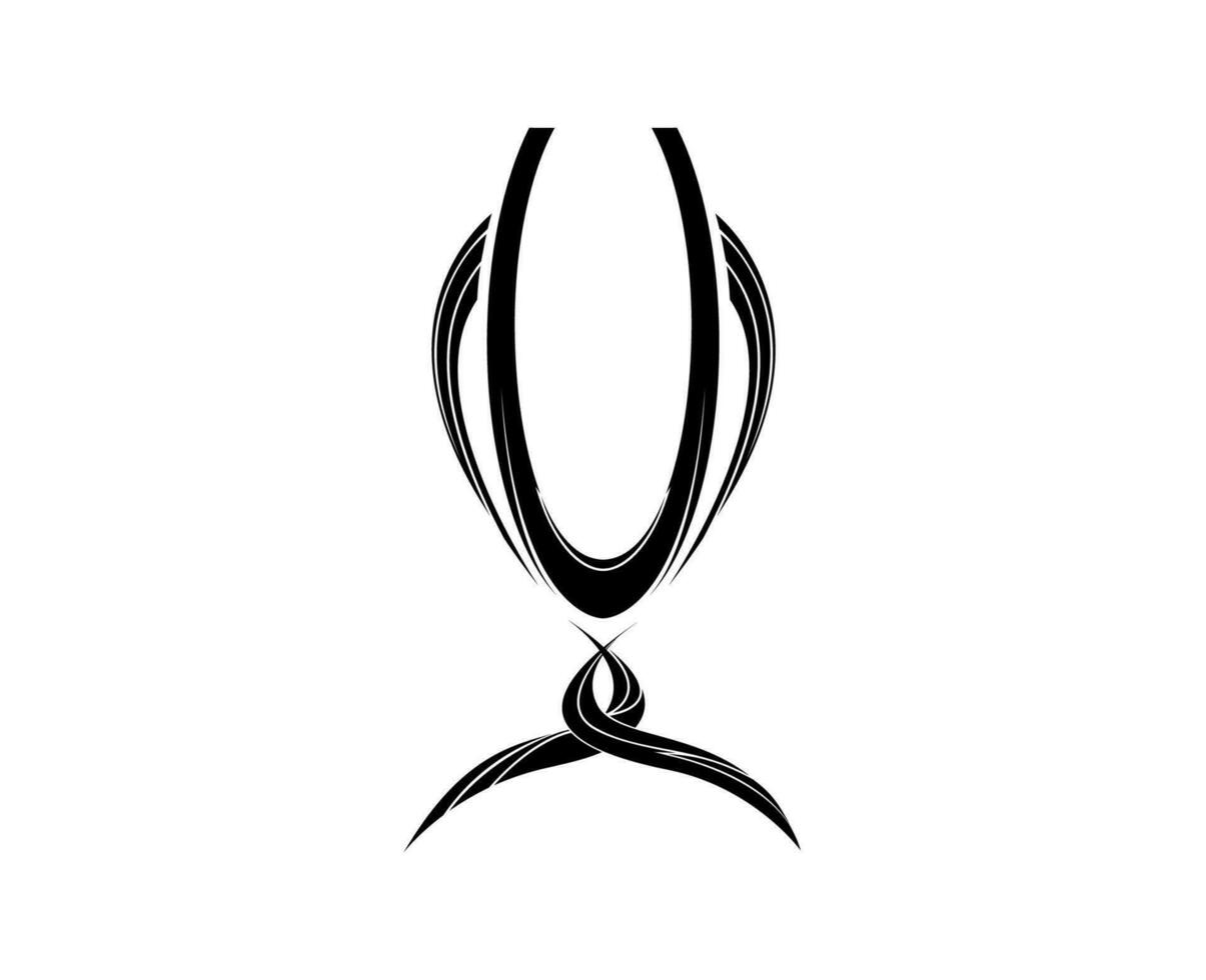 super tasse L'Europe  symbole noir logo abstrait conception vecteur illustration