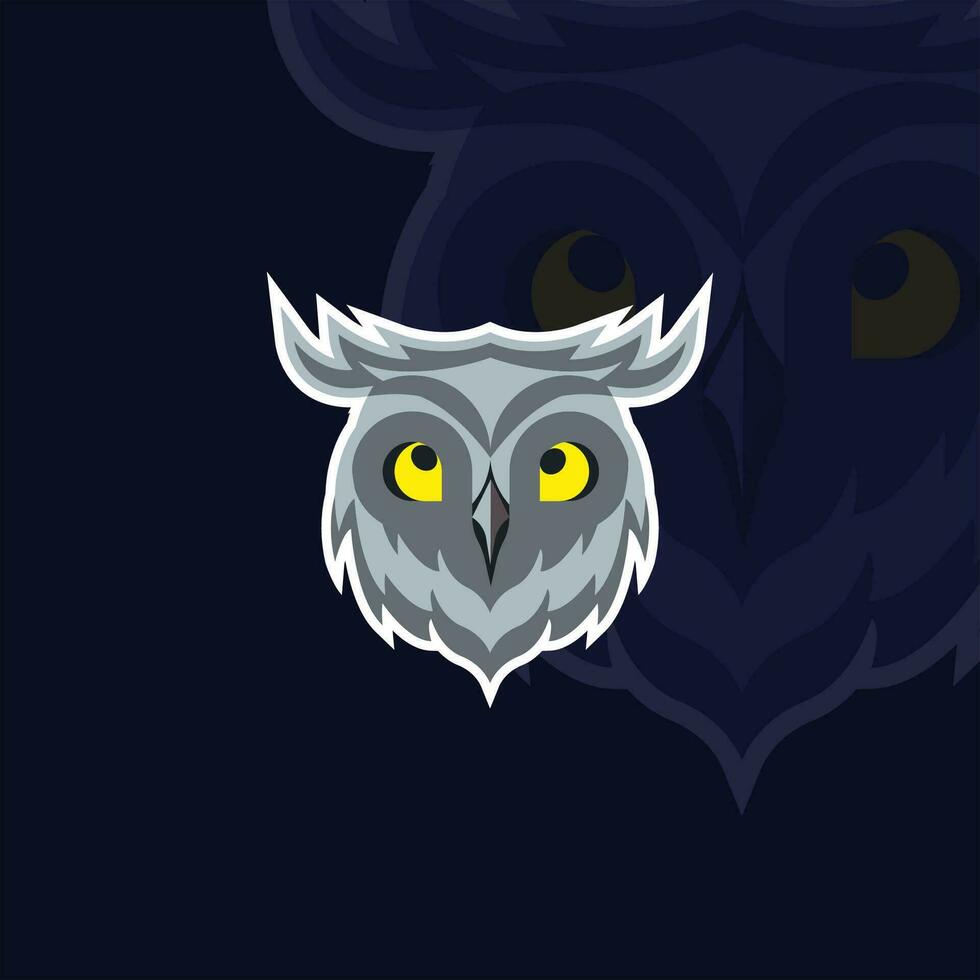 hibou mascotte logo conception avec moderne prime vecteur illustration.