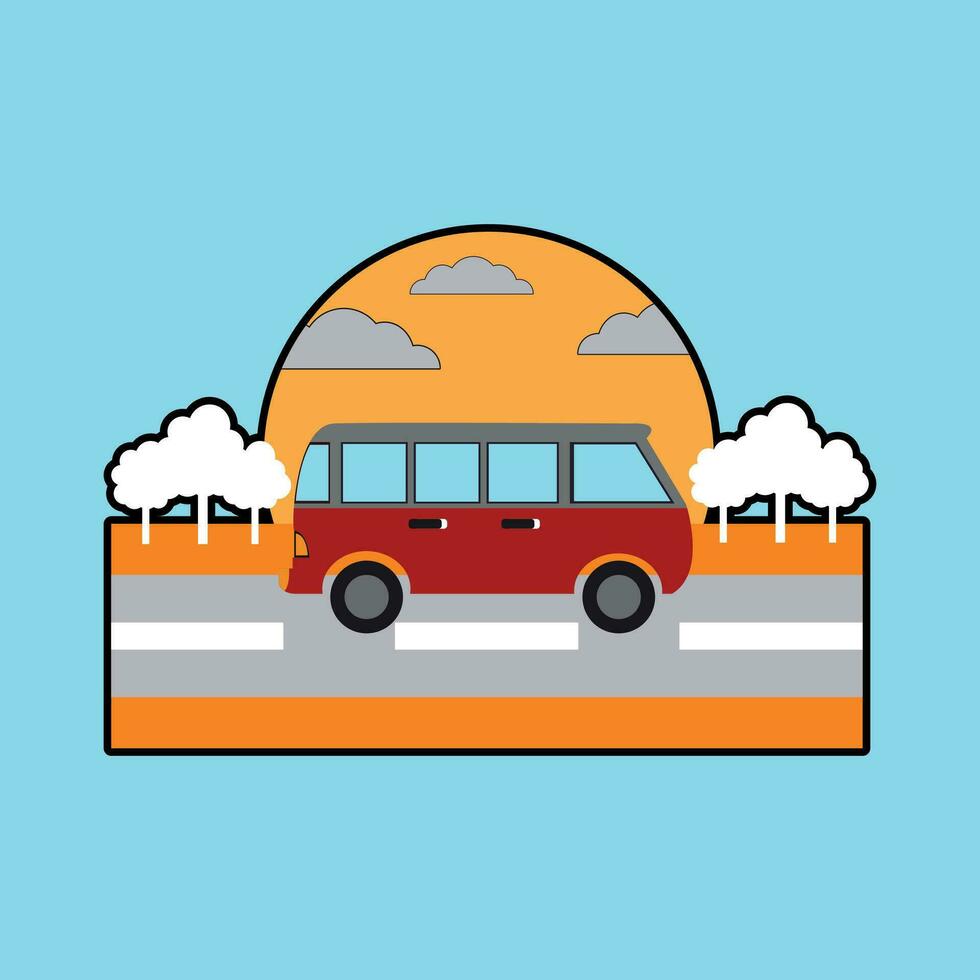 rétro voiture vecteur illustration