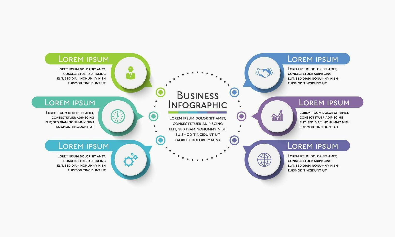 modèle d'infographie de présentation entreprise vecteur