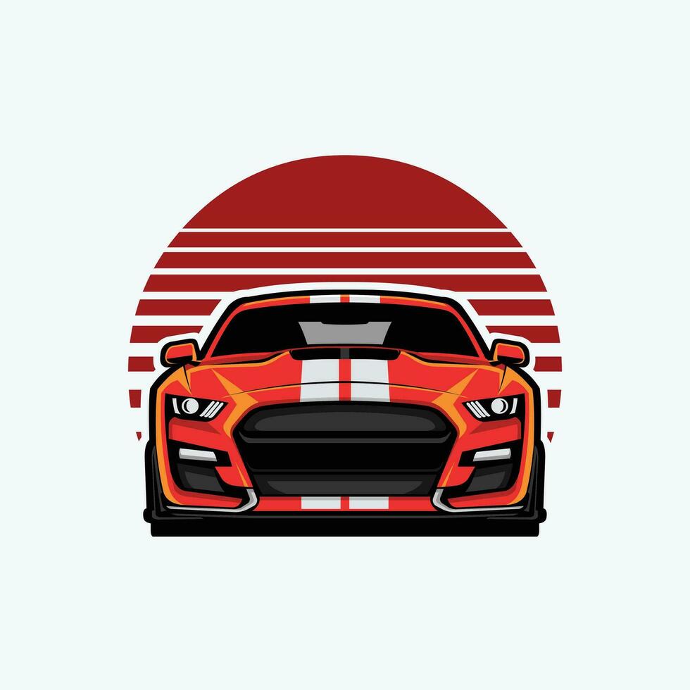 américain muscle sport voiture vecteur art illustration. meilleur pour automobile T-shirt conception et club logo