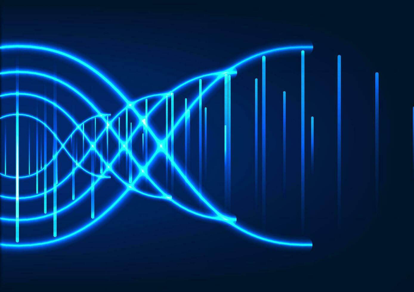 abstrait fond d'écran avec une mélange de foncé bleu et noir tons, Souligné par interconnecté incurvé et tout droit lignes, renforcée avec captivant éclairage effets vecteur