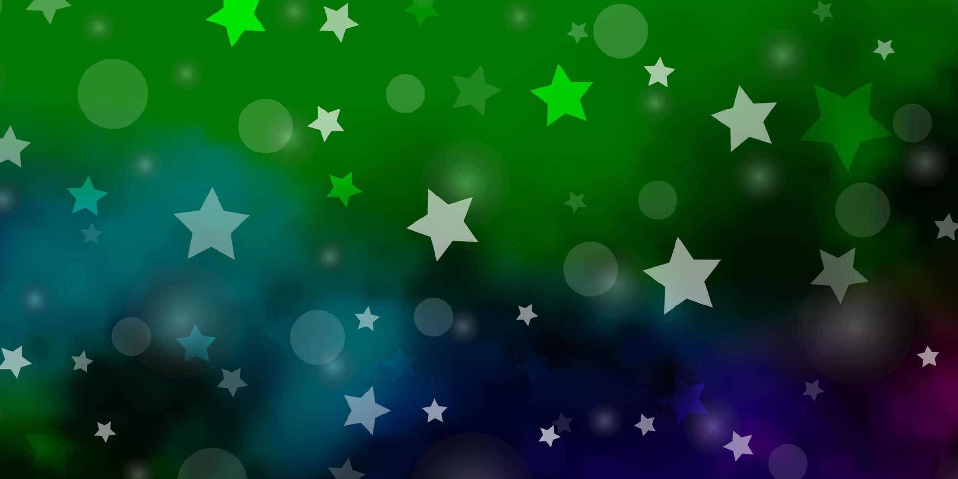 fond de vecteur multicolore sombre avec des cercles étoiles illustration abstraite avec motif étoiles de taches colorées pour la conception de papiers peints en tissu