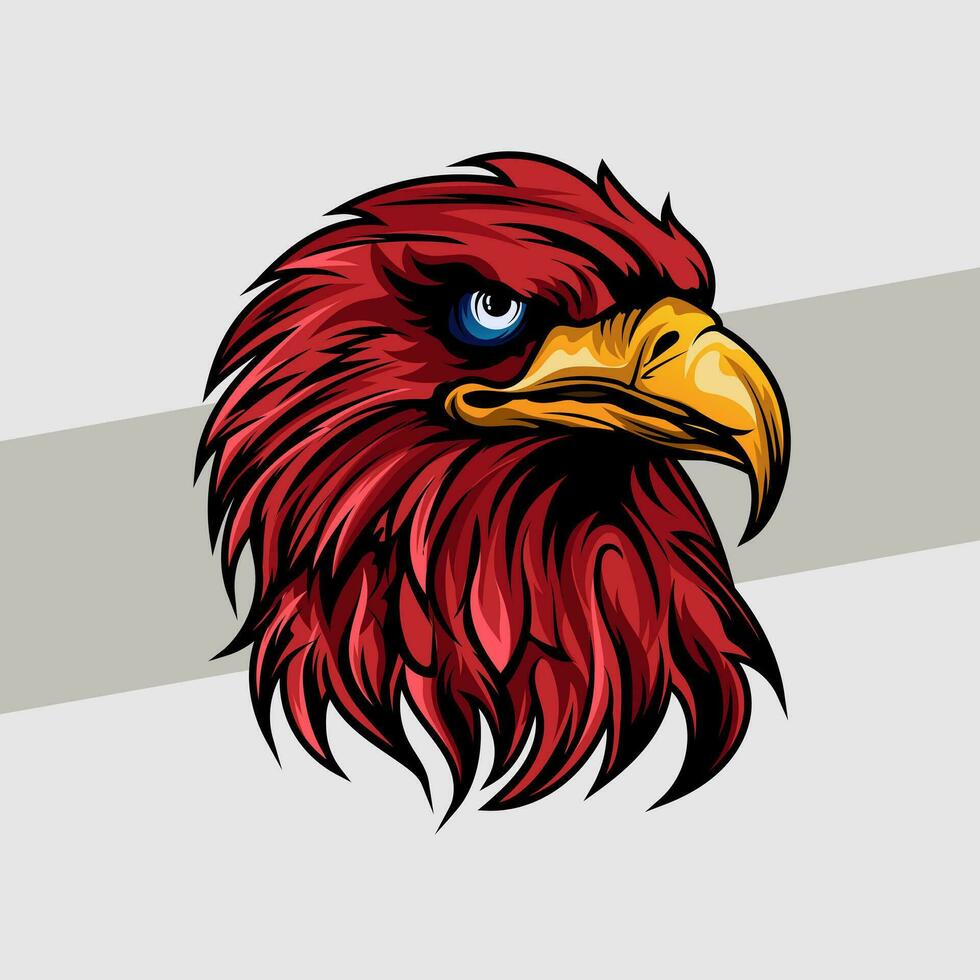Aigle tête emblème mascotte pour esport logo étourdissant Aigle illustration capture le majestueux beauté et force de le iconique oiseau de proie vecteur