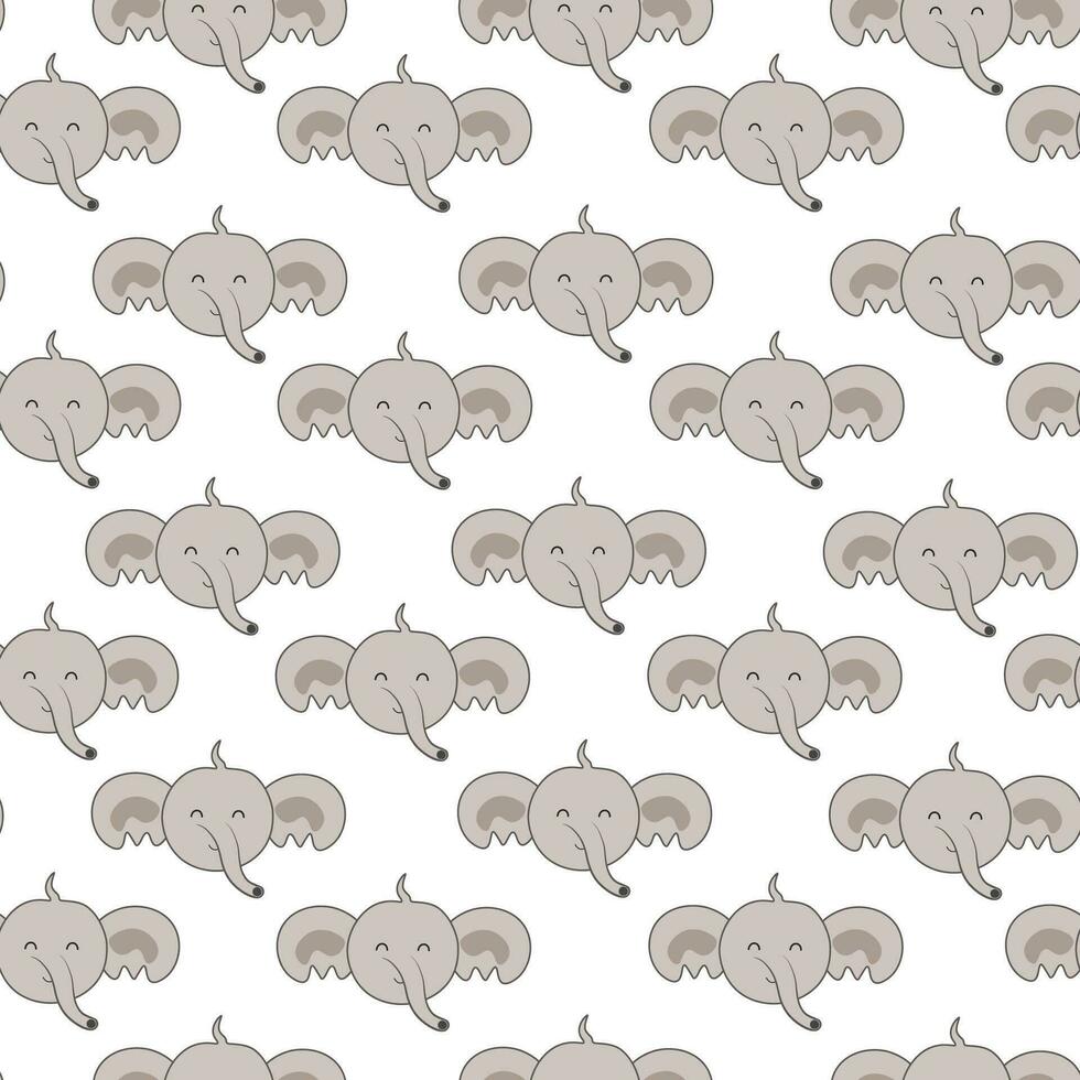 vecteur sans couture modèle avec mignonne kawaii l'éléphant dessin animé pour Contexte