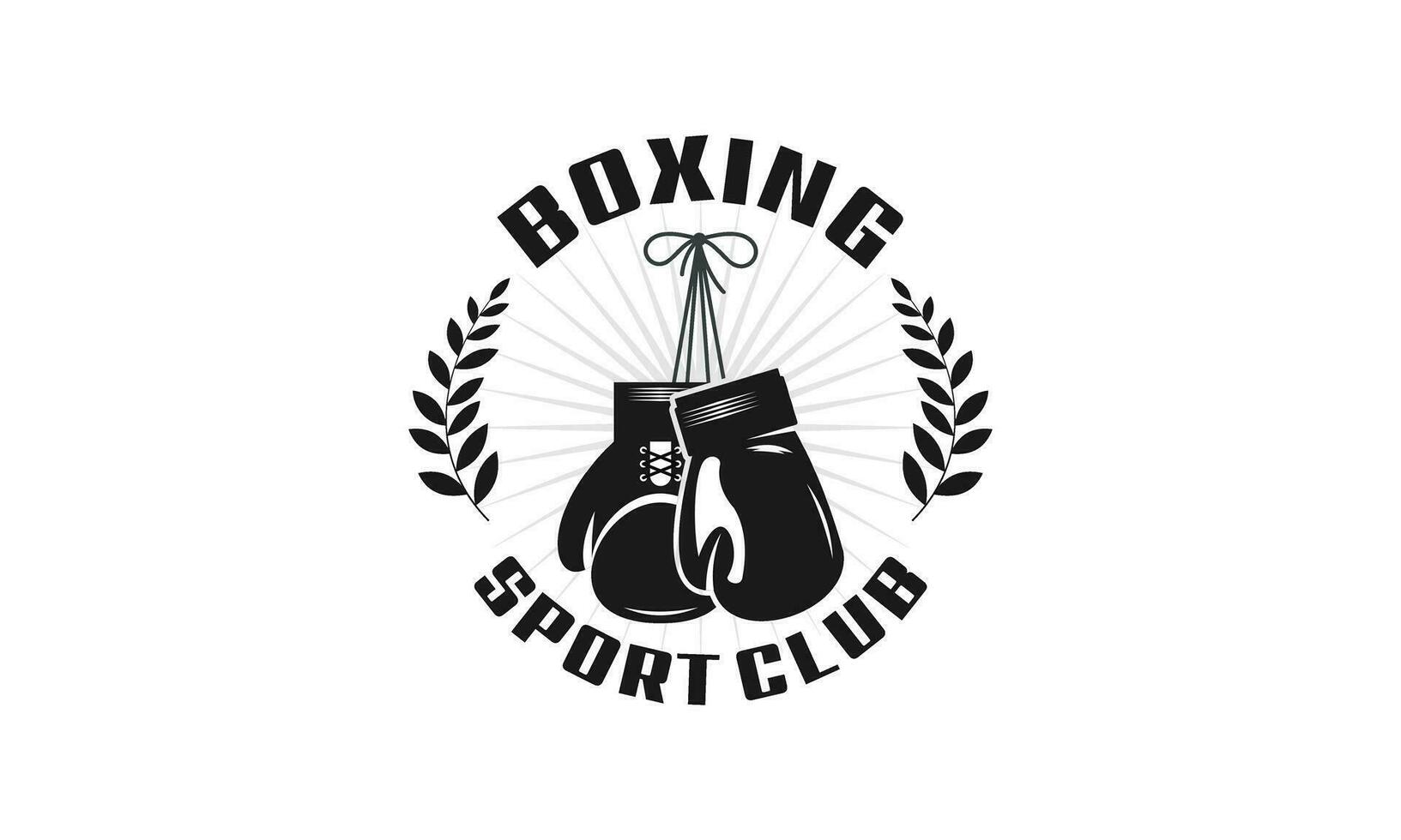 boxe logo conception modèle vecteur