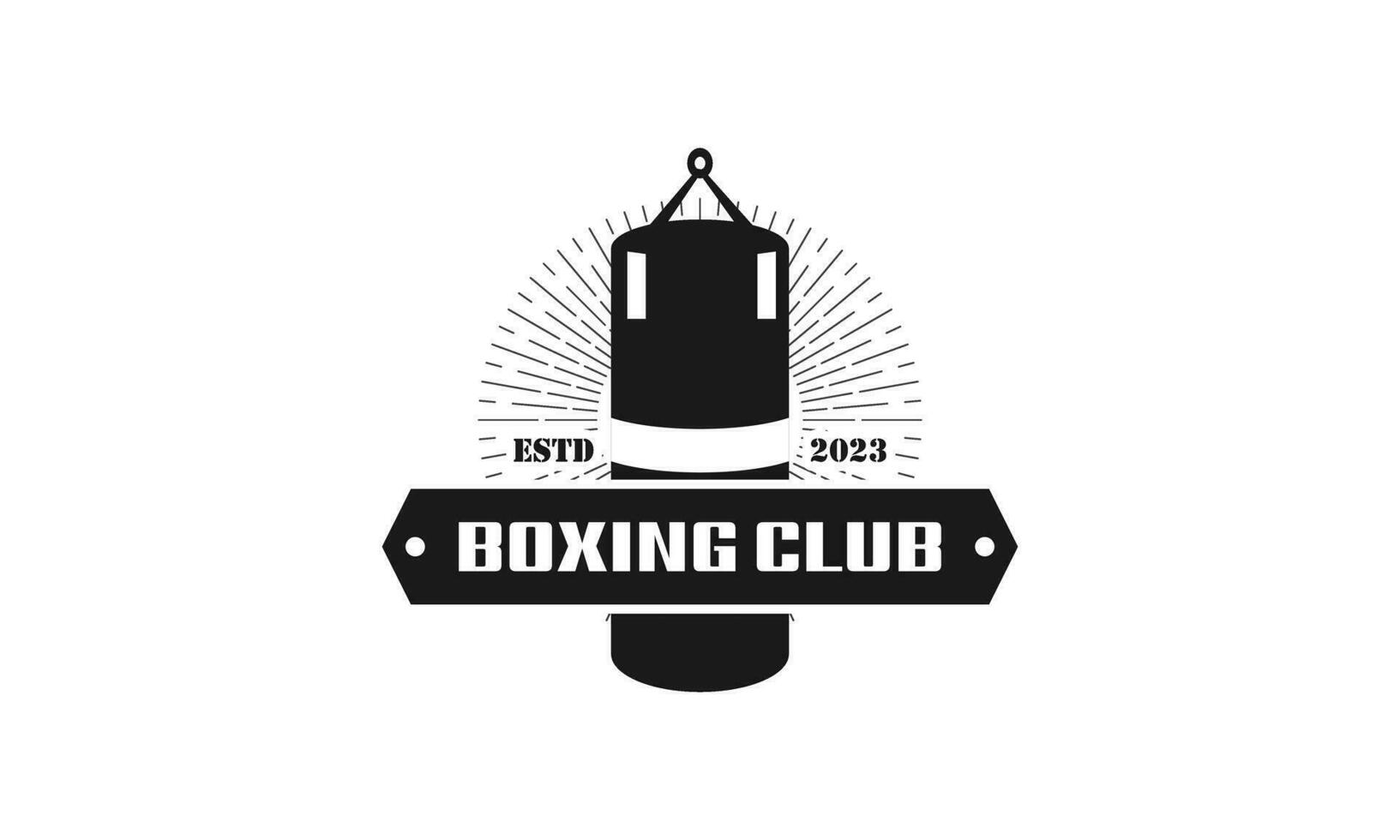 boxe logo conception modèle vecteur